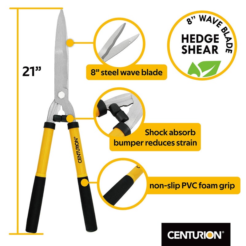 Centurion 1222 3-Piece Lopper, Hedge Shear & Pruner Combo Set, Heavy Duty Tree, Shrub & Bush Care Kit for Lawn, Garden & Yard, Ideal for Indoor & Outdoor Gardening, Branch Cutting & Plant Trimming - Image 3